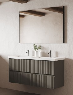 Mueble baño doble Royo modelo Vora de 4 cajones suspendidos