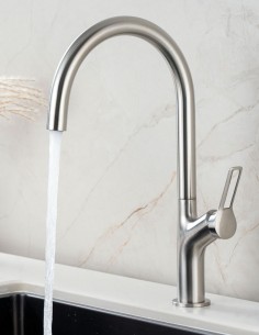 Grifo cocina monomando acero modelo UVE de Bathplus