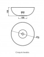 Conjunto mueble de baño suspendido croquis lavabo
