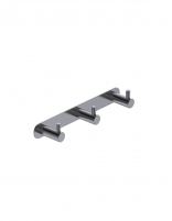 Percha triple negra/black gun metal colección ESSENTIAL de Medimex