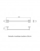 Toallero negro mate colección TECHNIC de Medimex toallero negro mate/black gun metal