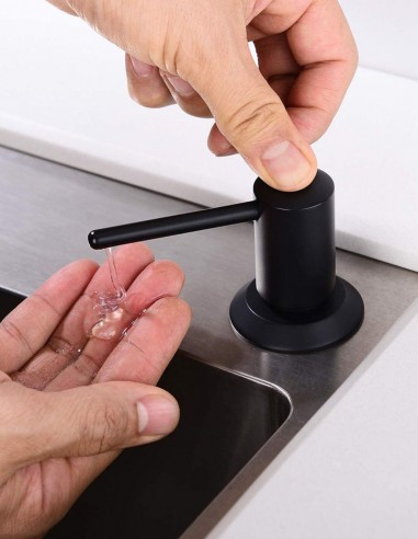 Dispensador jabón cocina negro