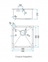 Fregadero cocina croquis 40