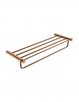 Barra toallero múltiple oro/oro rosa cepillado modelo TIME de Medimex