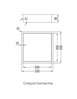 Hornacina para ducha croquis