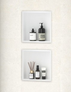 Hornacina para ducha modelo acero inox. blanca de Bathplus