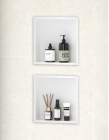 Hornacina para ducha modelo acero inox. blanca de Bathplus
