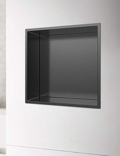 Hornacina para baño modelo acero inox. negro de Bathplus