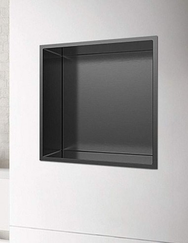 Hornacina para baño modelo acero inox. negro de Bathplus