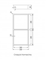 Hornacina acero inoxidable croquis
