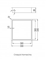 Hornacina de acero inoxidable croquis