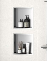 Hornacina de acero inoxidable modelo ducha níquel de Bathplus