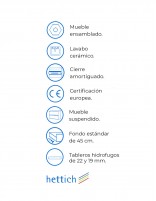 Mueble de baño con lavabo desplazado a la izquierda datos