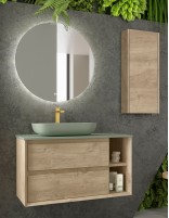 Mueble baño lavabo desplazado a la izquierda modelo HOLE de Coycama