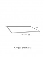 Mueble baño lavabo desplazado a la izquierda encimera