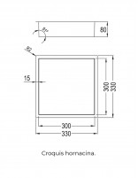 Hornacina para baño dorada croquis