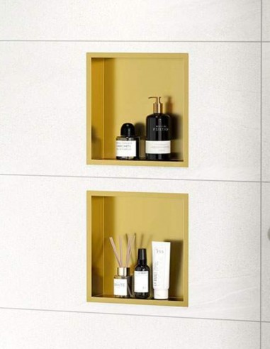 Hornacina para baño dorada modelo acero inox. oro de Bathplus