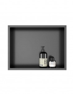 Hornacina ducha rectangular modelo acero inox. grafito de Bathplus 2