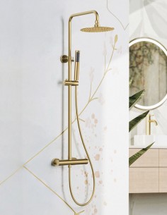 Barra ducha monomando oro modelo Oslo de Bathplus