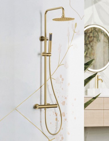 Barra ducha monomando oro modelo Oslo de Bathplus