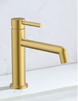 Grifo lavabo monomando oro modelo Oslo de Bathplus