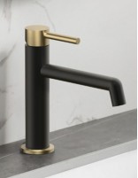 Grifo lavabo negro/oro modelo Oslo de Bathplus