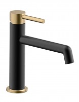 Grifo lavabo negro/oro