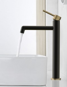 Lavabo alto negro/oro modelo Oslo de Bathplus