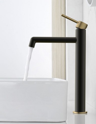 Lavabo alto negro/oro modelo Oslo de Bathplus