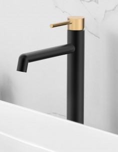 Lavabo alto negro/oro modelo Oslo de Bathplus 2