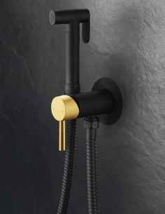 Ducha higiénica negro/oro modelo Oslo de Bathplus