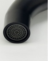 Grifo lavabo empotrado negro/oro