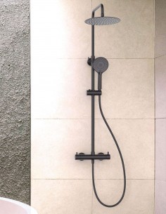 Barra de ducha gun metal de Bathplus