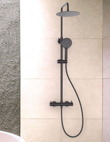 Barra de ducha gun metal de Bathplus