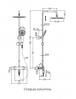 Barra bañera y ducha croquis