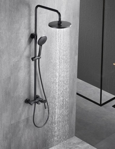 Barra ducha bañera negra modelo Oslo de Bathplus