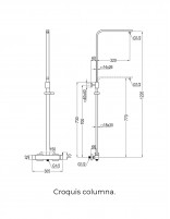 Pack columna + grifo lavabo croquis columna