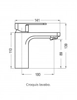 Pack columna + grifo lavabo croquis lavabo