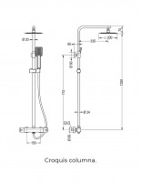 Pack grifo lavabo + columna croquis columna