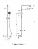 Pack grifería lavabo + columna croquis columna
