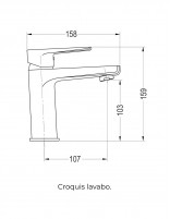 Pack grifería lavabo + columna croquis lavabo