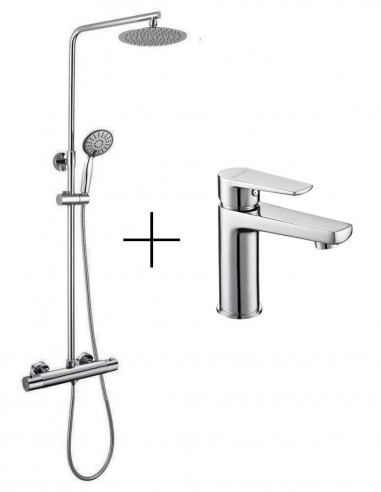 Pack grifería lavabo + columna modelo ASTORIA de Bathplus