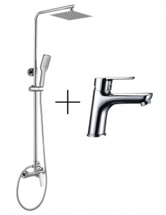 Pack grifería columna + lavabo modelo SIOUX de Bathplus