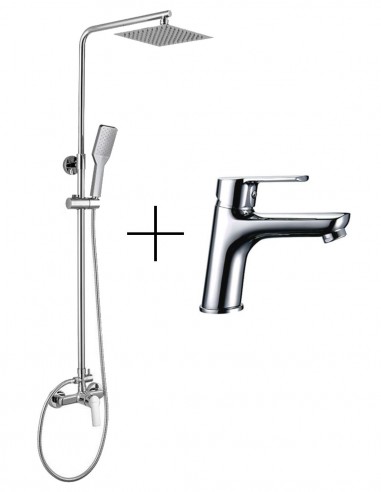 Pack grifería columna + lavabo modelo SIOUX de Bathplus