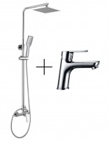 Pack grifería columna + lavabo modelo SIOUX de Bathplus