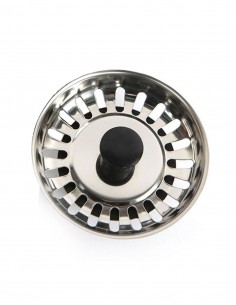 Tapón para fregadero modelo de acero inox. y goma de Bathplus