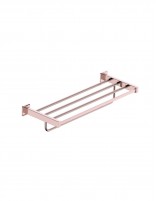 Toallero múltiple oro cepillado/oro rosa cepillado modelo Technic de Medimex