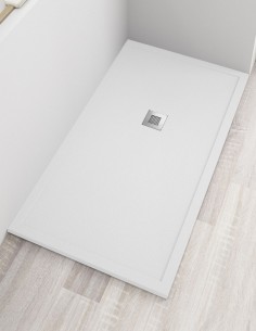 Plato ducha enmarcado blanco modelo LEÓN de Bathplus