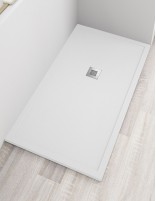 Plato ducha enmarcado blanco modelo LEÓN de Bathplus