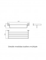 Toallero múltiple cromado modelo Technic de Medimex